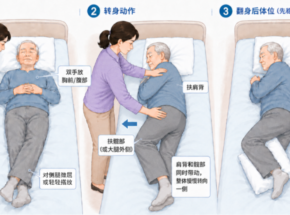 『附一科普』卧床老人如何翻身拍背？重点看这几个动作细节