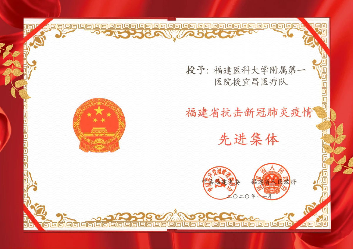 福建医科大学附属第一医院援宜昌医疗队先进集体